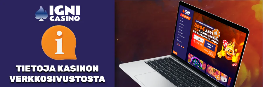 Igni Casinon ominaisuudet, bonukset ja suomen kielen tuki
